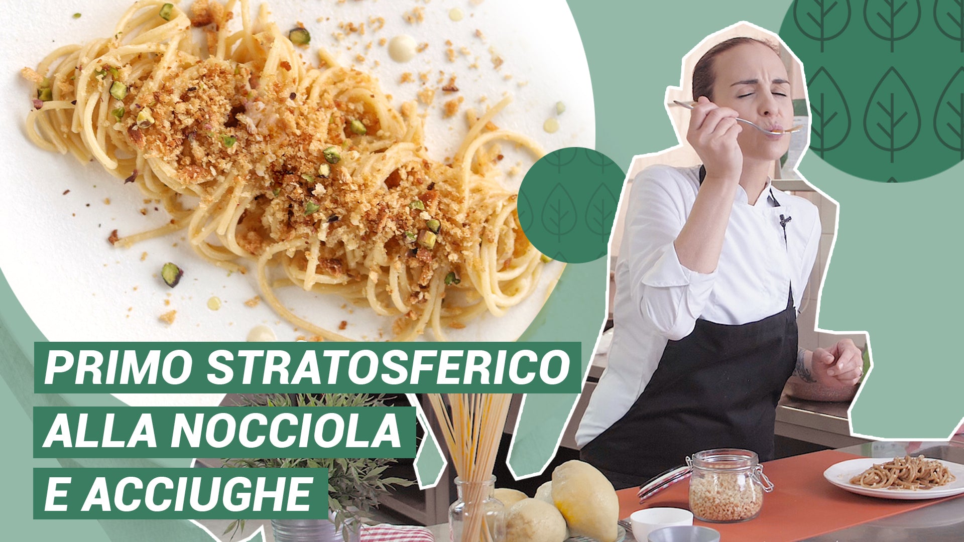 Spaghettone avec pâte de noisettes SaporePuro, anchois et citron