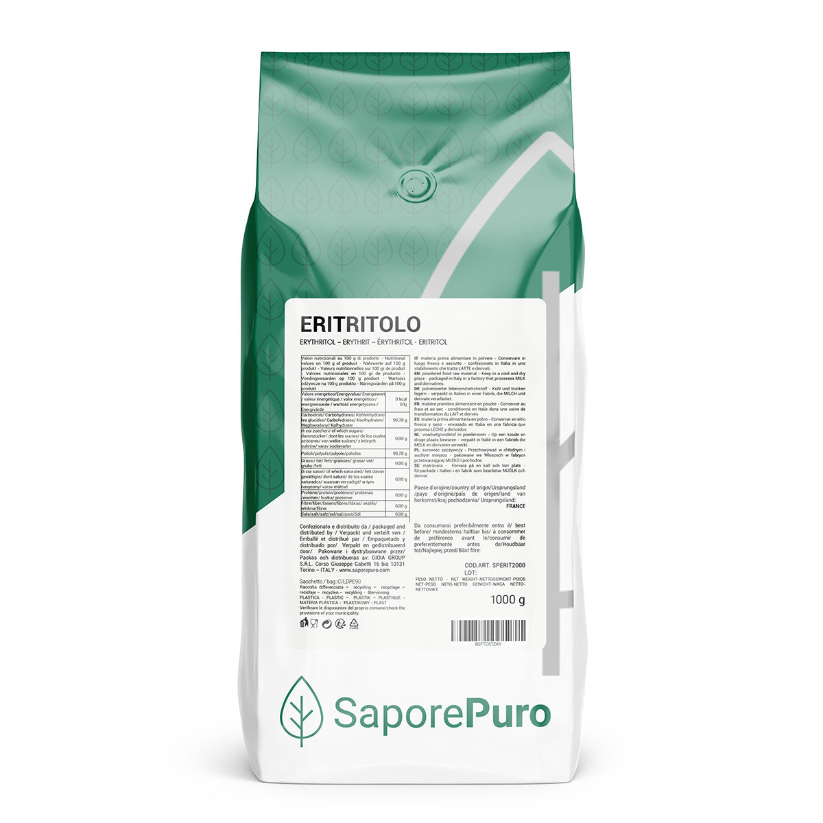 Erythritol - 16kg (8x2) - SaporePuro