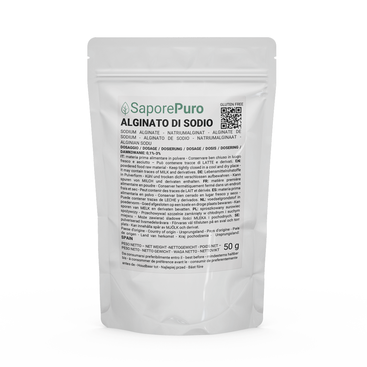 Alginate de sodium (E401) - 50gr - SaporePuro
