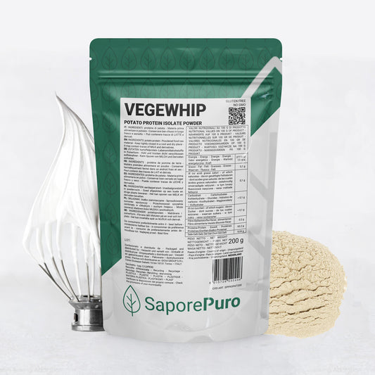 Proteine Isolate di Patata - VegeWhip - 200gr - Per realizzare prodotti Vegan - SaporePuro